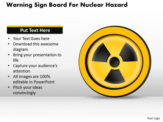 Business Diagram Warning Sign Board For Nuclear Hazard Presentation Template Business Diagram Warning Sign Board For Nuclear Hazard Presentation Template
