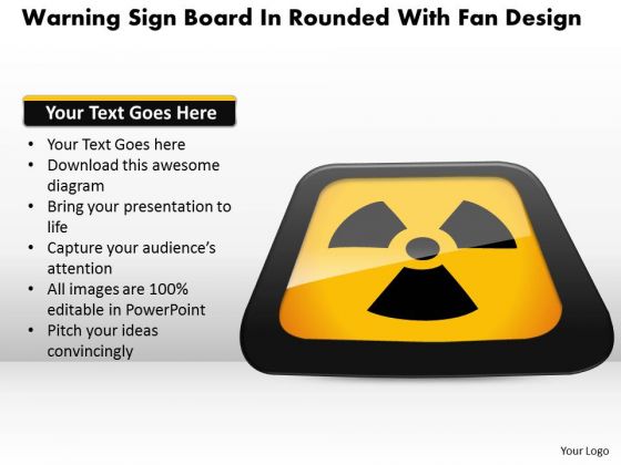 Business Diagram Warning Sign Board In Rounded With Fan Design Presentation Template Business Diagram Warning Sign Board In Rounded With Fan Design Presentation Template