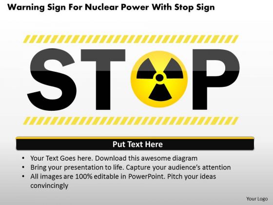 Business Diagram Warning Sign For Nuclear Power With Stop Sign Presentation Template Business Diagram Warning Sign For Nuclear Power With Stop Sign Presentation Template
