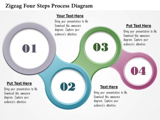Business Diagram Zigzag Four Steps Process Diagram Presentation Template Business Diagram Zigzag Four Steps Process Diagram Presentation Template