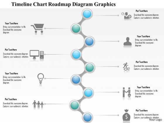 Business Diagram Zigzag Roadmap With Timeline Diagram Presentation Template