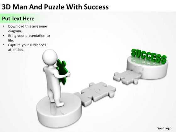 Business Diagrams Templates 3d Man And Puzzle With Success PowerPoint Business Diagrams Templates 3d Man And Puzzle With Success PowerPoint
