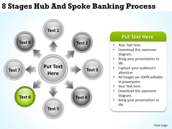 Business Flow Charts Examples 8 Stages Hub And Spoke Banking Proces PowerPoint Slides Business Flow Charts Examples 8 Stages Hub And Spoke Banking Proces PowerPoint Slides