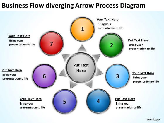 Business Flow Diverging Arrow Process Diagram Circular Spoke PowerPoint Templates Business Flow Diverging Arrow Process Diagram Circular Spoke PowerPoint Templates
