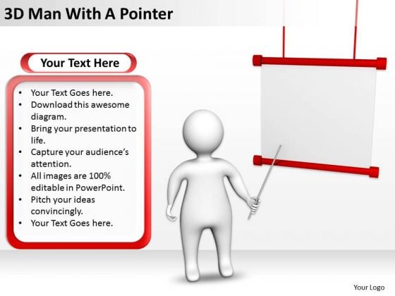 Business Flowchart 3d Man With Pointer PowerPoint Templates Business Flowchart 3d Man With Pointer PowerPoint Templates
