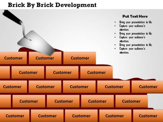Business Framework Brick By Brick Development PowerPoint Presentation
