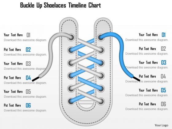 Business Framework Buckle Up Shoelaces Timeline Chart PowerPoint Presentation