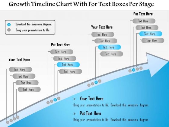 Business Framework Growth Timeline Chart With For Text Boxes Per Stage PowerPoint Presentation Business Framework Growth Timeline Chart With For Text Boxes Per Stage PowerPoint Presentation
