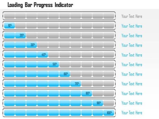 Business Framework Loading Bar Progress Indicator PowerPoint Presentation
