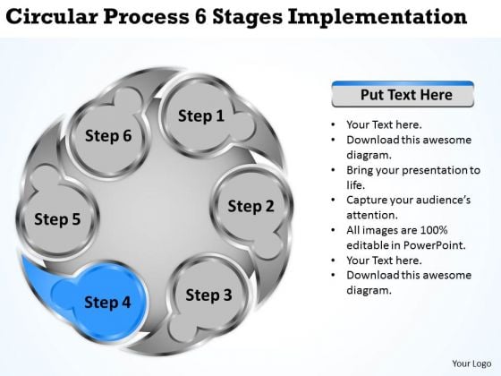 Business Growth Strategy Circluar Process 6 Stages Implementation And Business Growth Strategy Circluar Process 6 Stages Implementation And