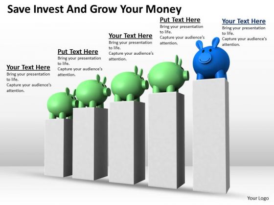 Business Growth Strategy Save Invest And Your Money Clipart Images