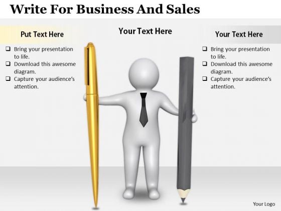 Business Growth Strategy Write For And Sales Concepts