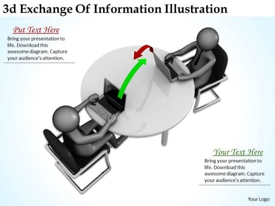 Business Integration Strategy 3d Exchange Of Information Illustration Character Models Business Integration Strategy 3d Exchange Of Information Illustration Character Models