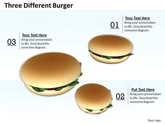 Business Integration Strategy Three Different Burger Success Images