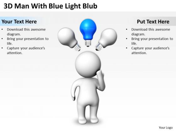 Business Intelligence Architecture Diagram 3d Man With Blue Light Blub PowerPoint Slides Business Intelligence Architecture Diagram 3d Man With Blue Light Blub PowerPoint Slides