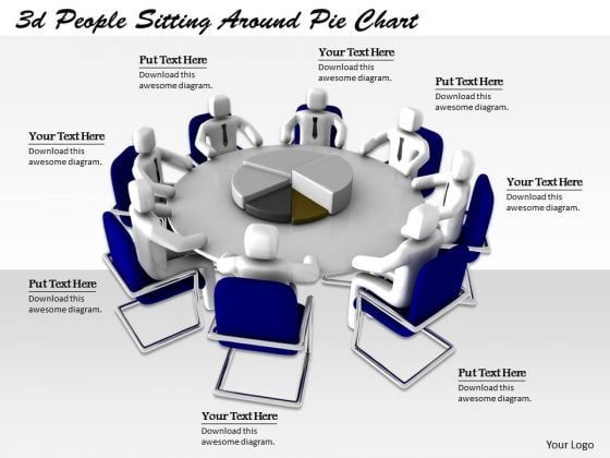 Business Intelligence Strategy 3d People Sitting Around Pie Chart Basic Concepts Business Intelligence Strategy 3d People Sitting Around Pie Chart Basic Concepts