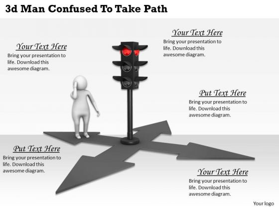 Business Level Strategy 3d Man Confused To Take Path Character Modeling Business Level Strategy 3d Man Confused To Take Path Character Modeling
