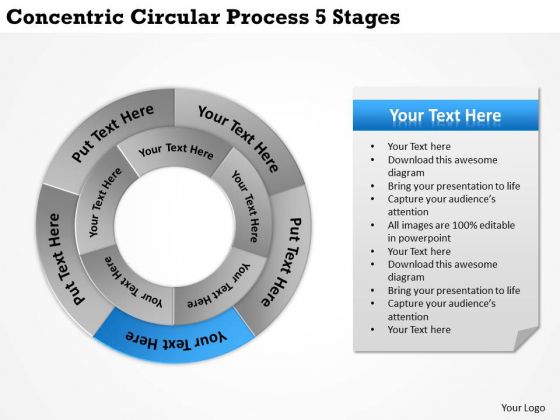 Business Level Strategy Concentric Circular Process 5 Stages Consulting Business Level Strategy Concentric Circular Process 5 Stages Consulting