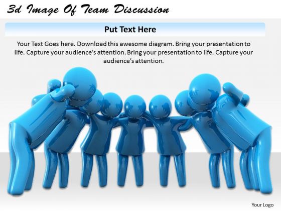 Business Level Strategy Definition 3d Image Of Team Discussion Character