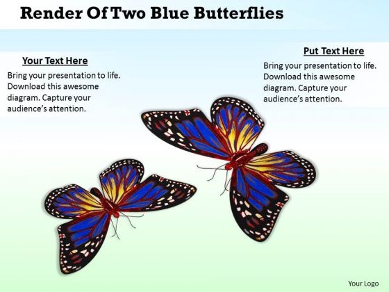 Business Level Strategy Definition Render Of Two Blue Butterflies Images