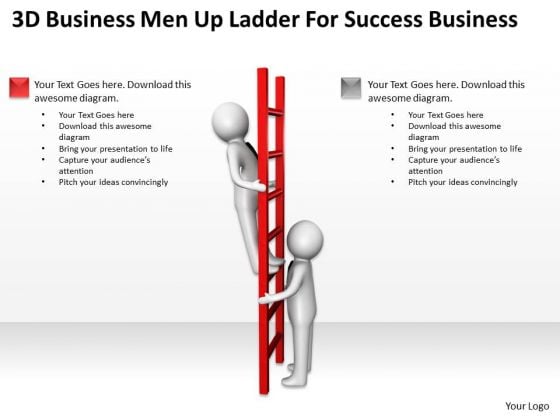 Business Logic Diagram 3d Man Up Ladder For Success PowerPoint Slides Business Logic Diagram 3d Man Up Ladder For Success PowerPoint Slides