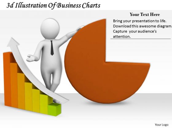 Business Management Strategy 3d Illustration Of Charts Characters