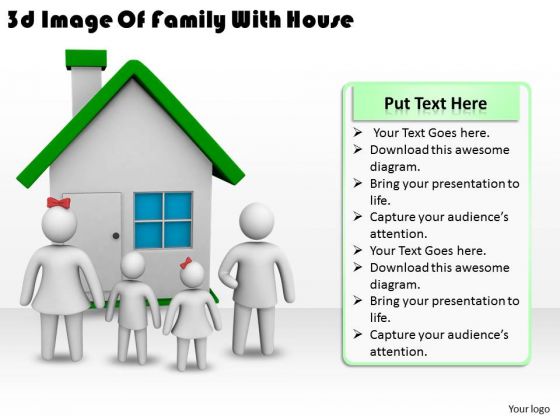Business Management Strategy 3d Image Of Family With House Concept Business Management Strategy 3d Image Of Family With House Concept