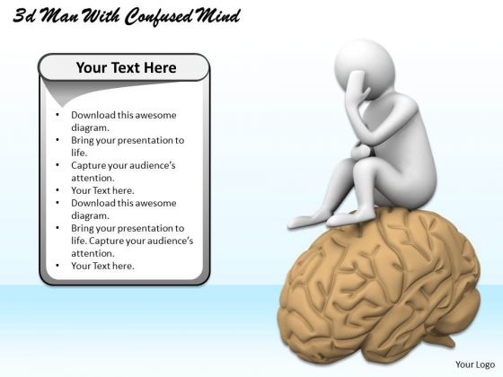Business Management Strategy 3d With Confused Mind Adaptable Concepts Business Management Strategy 3d With Confused Mind Adaptable Concepts