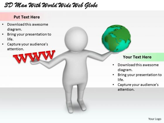Business Marketing Strategy 3d Man With World Wide Web Globe Basic Concepts Business Marketing Strategy 3d Man With World Wide Web Globe Basic Concepts