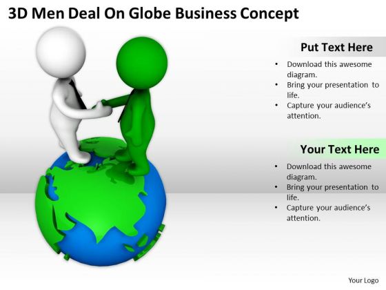 Business Men 3d Deal On Globe PowerPoint Presentations Concept Templates Business Men 3d Deal On Globe PowerPoint Presentations Concept Templates