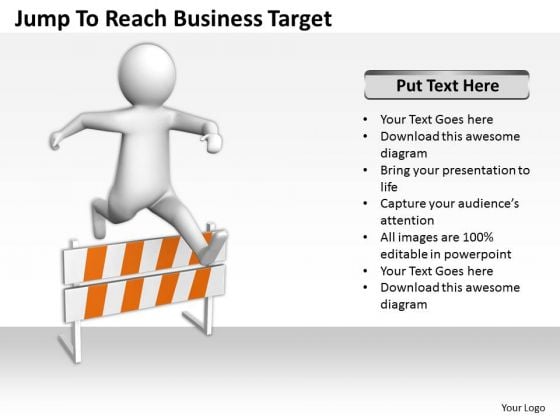 Business Men Reach PowerPoint Theme Target Templates Ppt Backgrounds For Slides