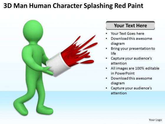 Business Men With Red Paint Splashing Renovation Creativity PowerPoint Templates Business Men With Red Paint Splashing Renovation Creativity PowerPoint Templates