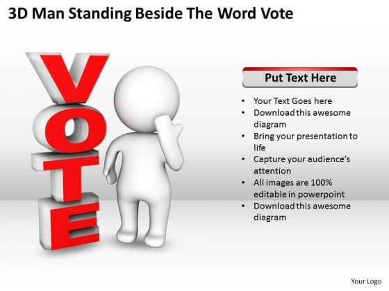 Business Model Diagram Examples 3d Man Standing Beside The Word Vote PowerPoint Templates Business Model Diagram Examples 3d Man Standing Beside The Word Vote PowerPoint Templates