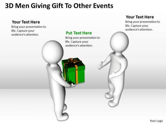 Business Model Diagrams 3d Men Giving Gift To Other Events PowerPoint Slides Business Model Diagrams 3d Men Giving Gift To Other Events PowerPoint Slides