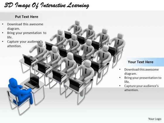 Business Model Strategy 3d Image Of Interactive Learning Character