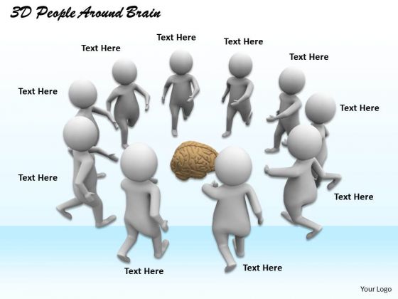 Business Model Strategy 3d People Around Brain Adaptable Concepts Business Model Strategy 3d People Around Brain Adaptable Concepts