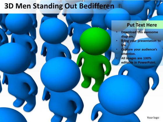 Business Organizational Chart Template 3d Men Standing Out Bedifferen PowerPoint Templates Business Organizational Chart Template 3d Men Standing Out Bedifferen PowerPoint Templates