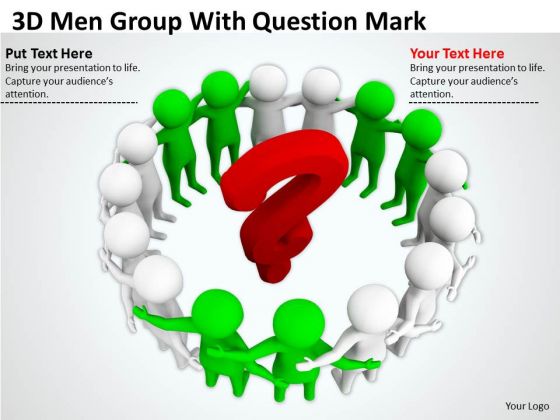 Business People 3d Man Group With Question Mark PowerPoint Templates Business People 3d Man Group With Question Mark PowerPoint Templates