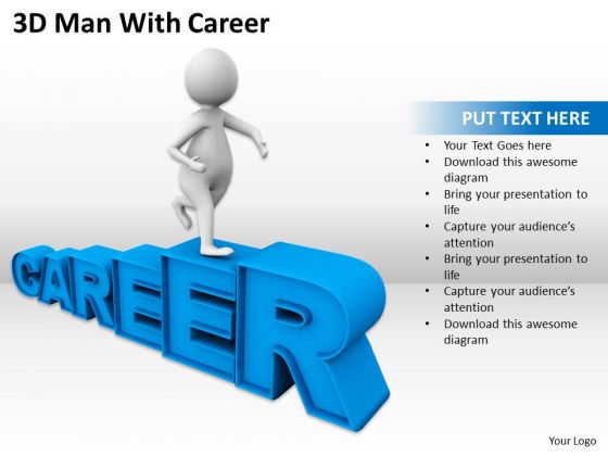 Business People 3d Man With Career PowerPoint Slides Business People 3d Man With Career PowerPoint Slides