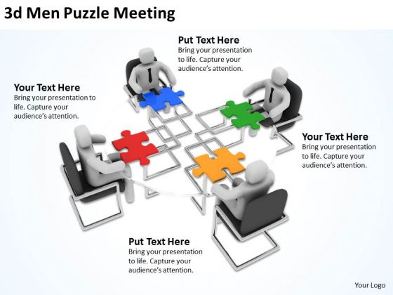 Business People 3d Men Puzzle Meeting PowerPoint Slides Business People 3d Men Puzzle Meeting PowerPoint Slides