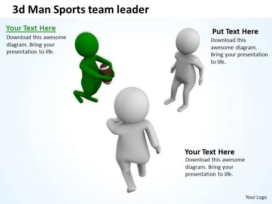 Business People 3d Men Sports Team Leader PowerPoint Slides Business People 3d Men Sports Team Leader PowerPoint Slides