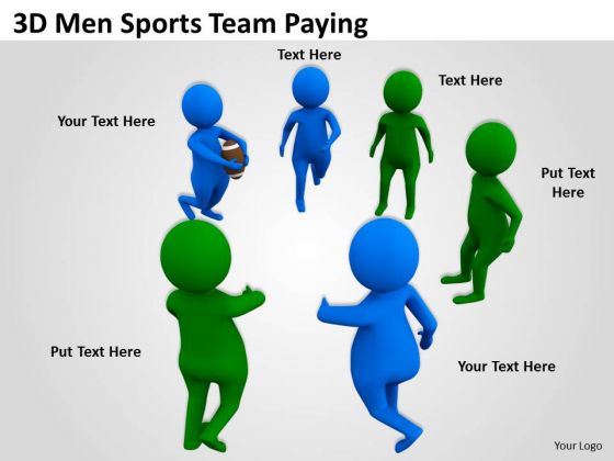 Business People 3d Men Sports Team Paying PowerPoint Slides Business People 3d Men Sports Team Paying PowerPoint Slides