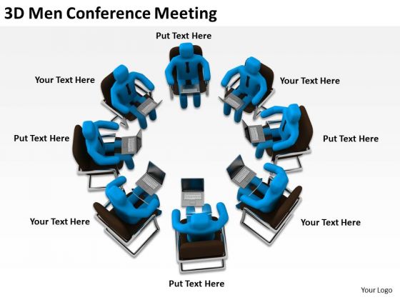 Business People Clip Art 3d Men Conference Meeting PowerPoint Templates Ppt Backgrounds For Slides