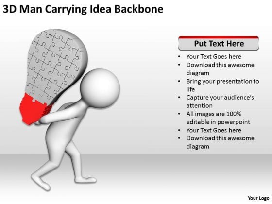 Business People Clipart 3d Man Carrying Idea Backbone PowerPoint Templates Business People Clipart 3d Man Carrying Idea Backbone PowerPoint Templates