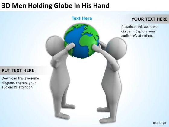 Business People Clipart 3d Men Holding Globe His Hand Powerpoint Templates Powerpoint Templates