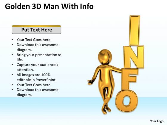 Business People Clipart Golden 3d Man With Info PowerPoint Slides Business People Clipart Golden 3d Man With Info PowerPoint Slides