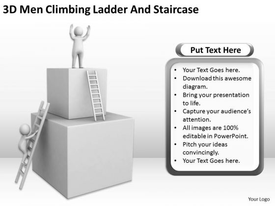 Business People Images 3d Man Climbing Ladder And Staircase PowerPoint Templates Business People Images 3d Man Climbing Ladder And Staircase PowerPoint Templates