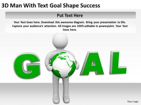 Business People Images 3d Man Human Character With Text Goal Shape Success PowerPoint Slides Business People Images 3d Man Human Character With Text Goal Shape Success PowerPoint Slides