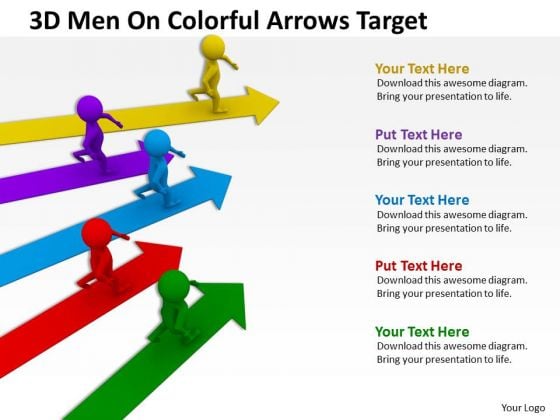 Business People Images 3d Men On Colorful Arrows Target PowerPoint Slides Business People Images 3d Men On Colorful Arrows Target PowerPoint Slides