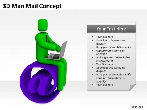 Business People Pictures 3d Man Mail Concept PowerPoint Templates Business People Pictures 3d Man Mail Concept PowerPoint Templates